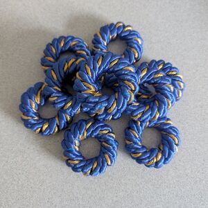 Blue and Gold Hair Ties